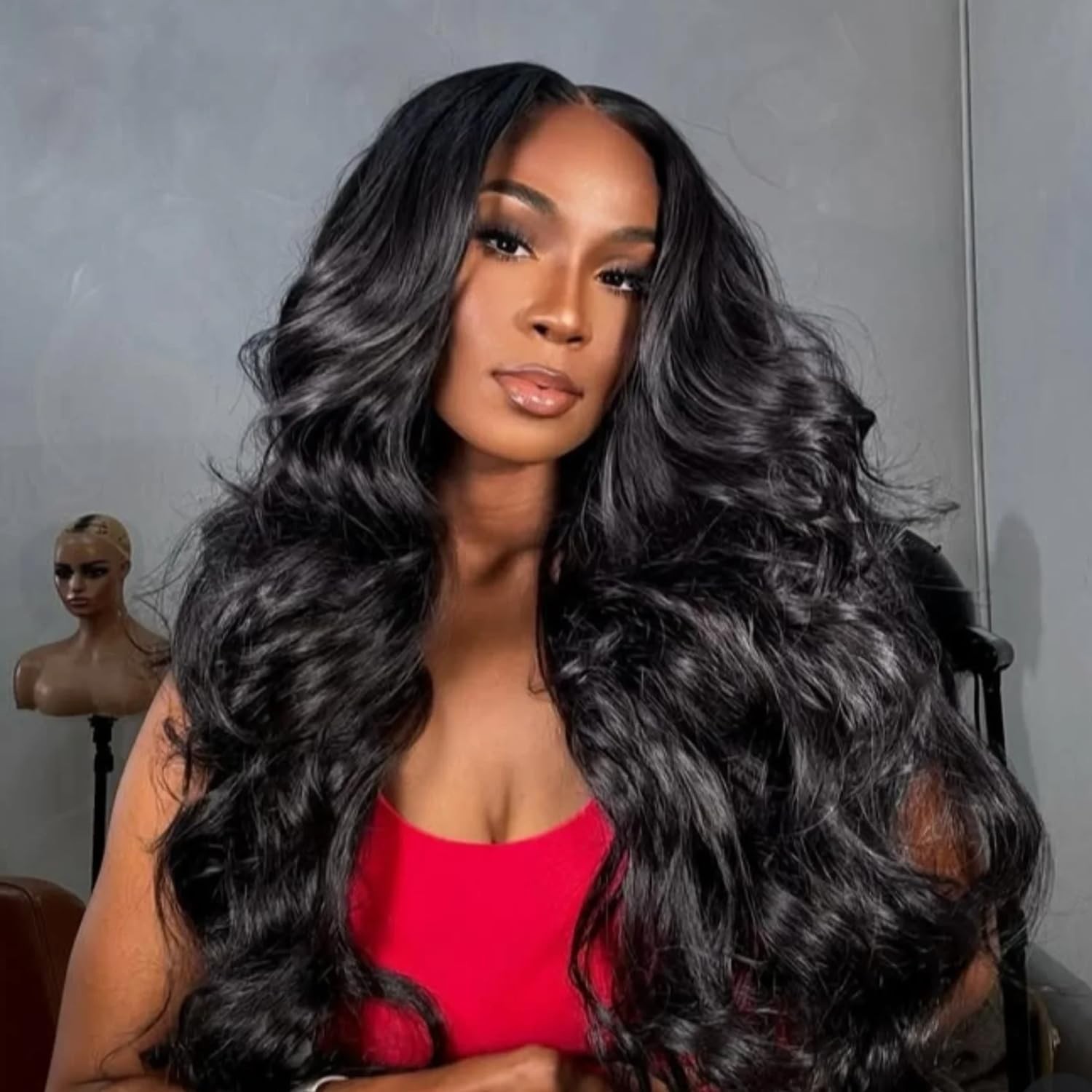 Body Wave Half Wigs Human Hair 200% Density 3In1 Wear and Go Glueless Wig Hum…