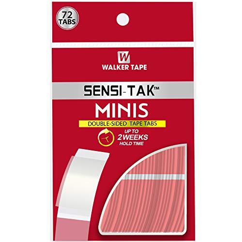 Walker Tape Sensi-Tak Double Sided Tape Tabs MINIS, 72 Tabs/36 Strips