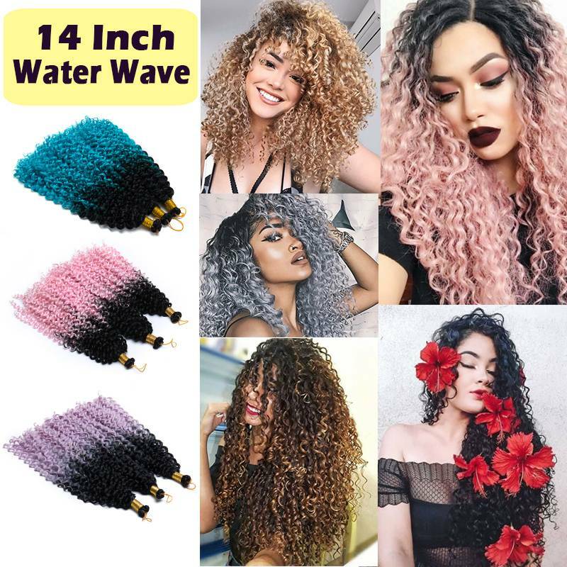 100% Natural Crochet Deep Wave Curly As Human Hair Extensions Woman Water Wave