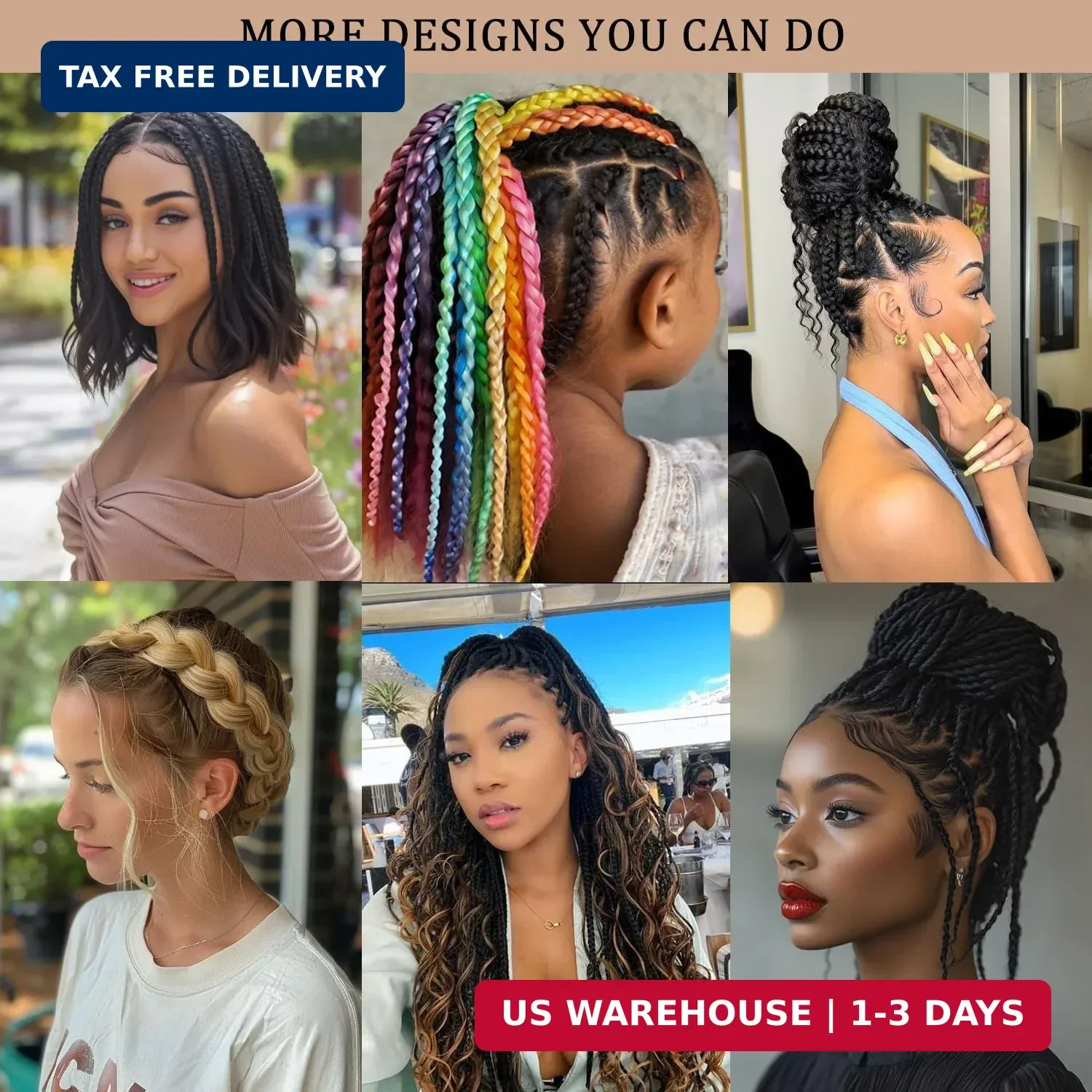 French Curl Braiding Hair, 1B, 12 Inch, 8 Packs | French Curl Crochet Braids, Cu