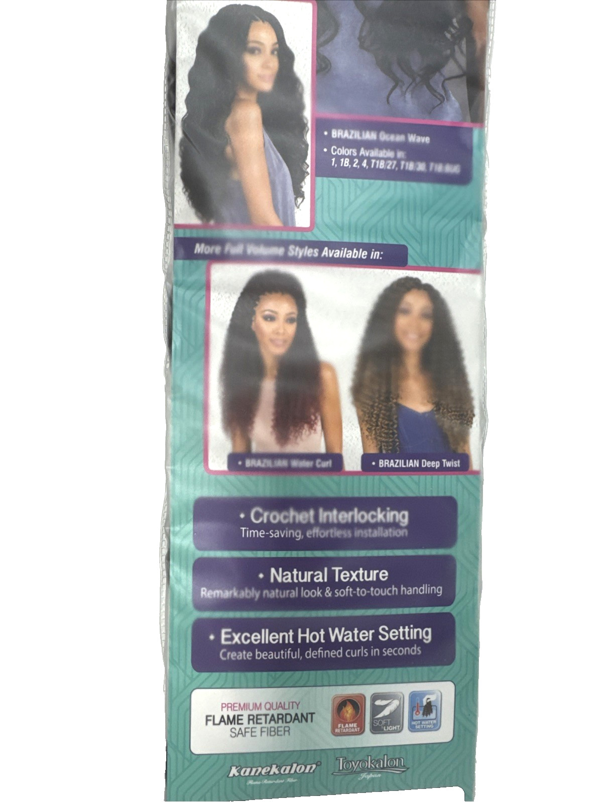 Bobbi Boss Voluminous Hair, Brazilian Ocean Wave, Soft And Light, 20”, Color 4