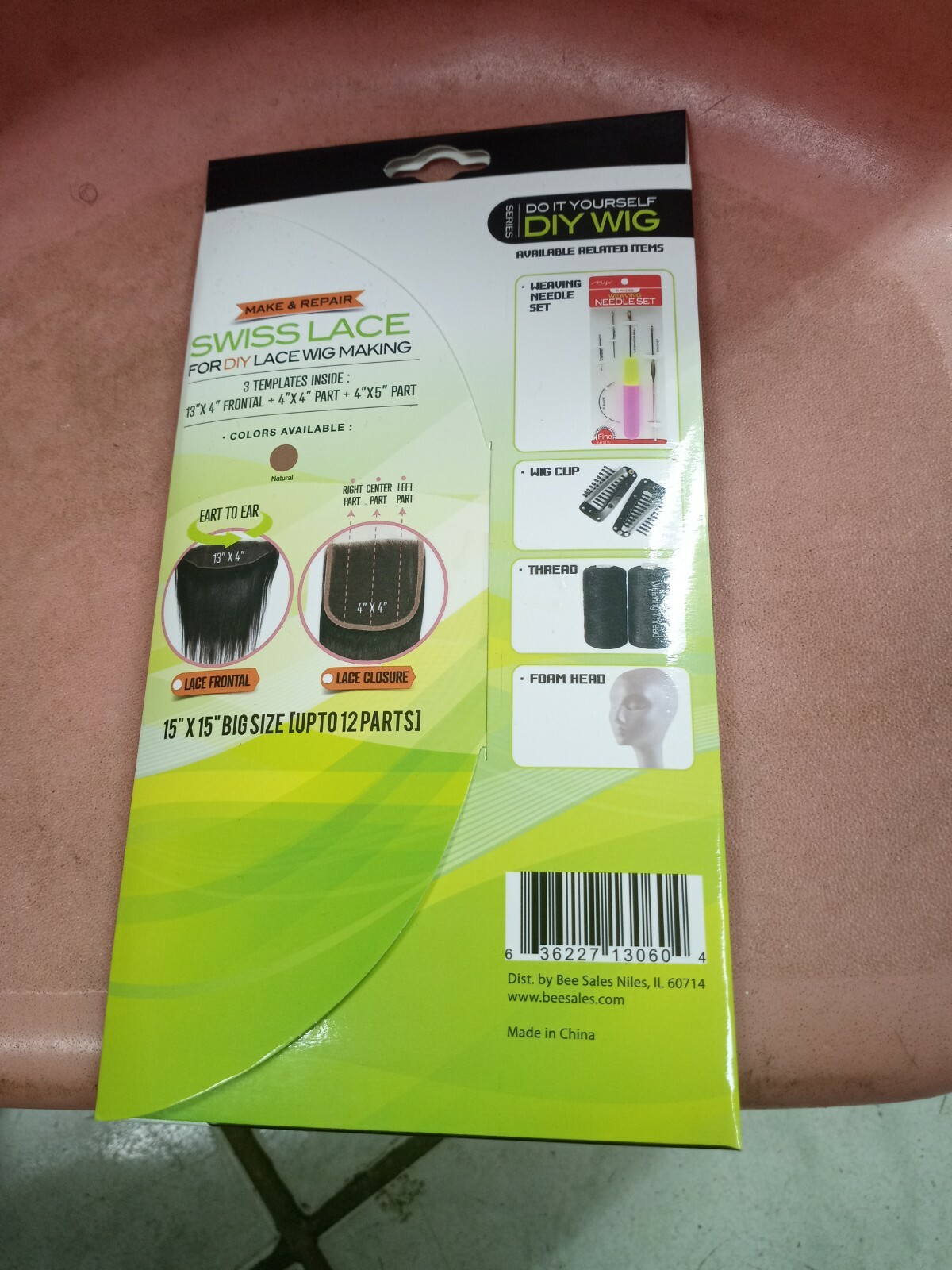 Magic DIY Do It Yourself SWISS Lace for DIY Lace Wig Making DIY017NAT-Pack of 2