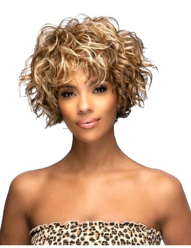 Vivica A Fox Synthetic Pure Stretch Cap Wig – ELSIE In The Color MUSTARD