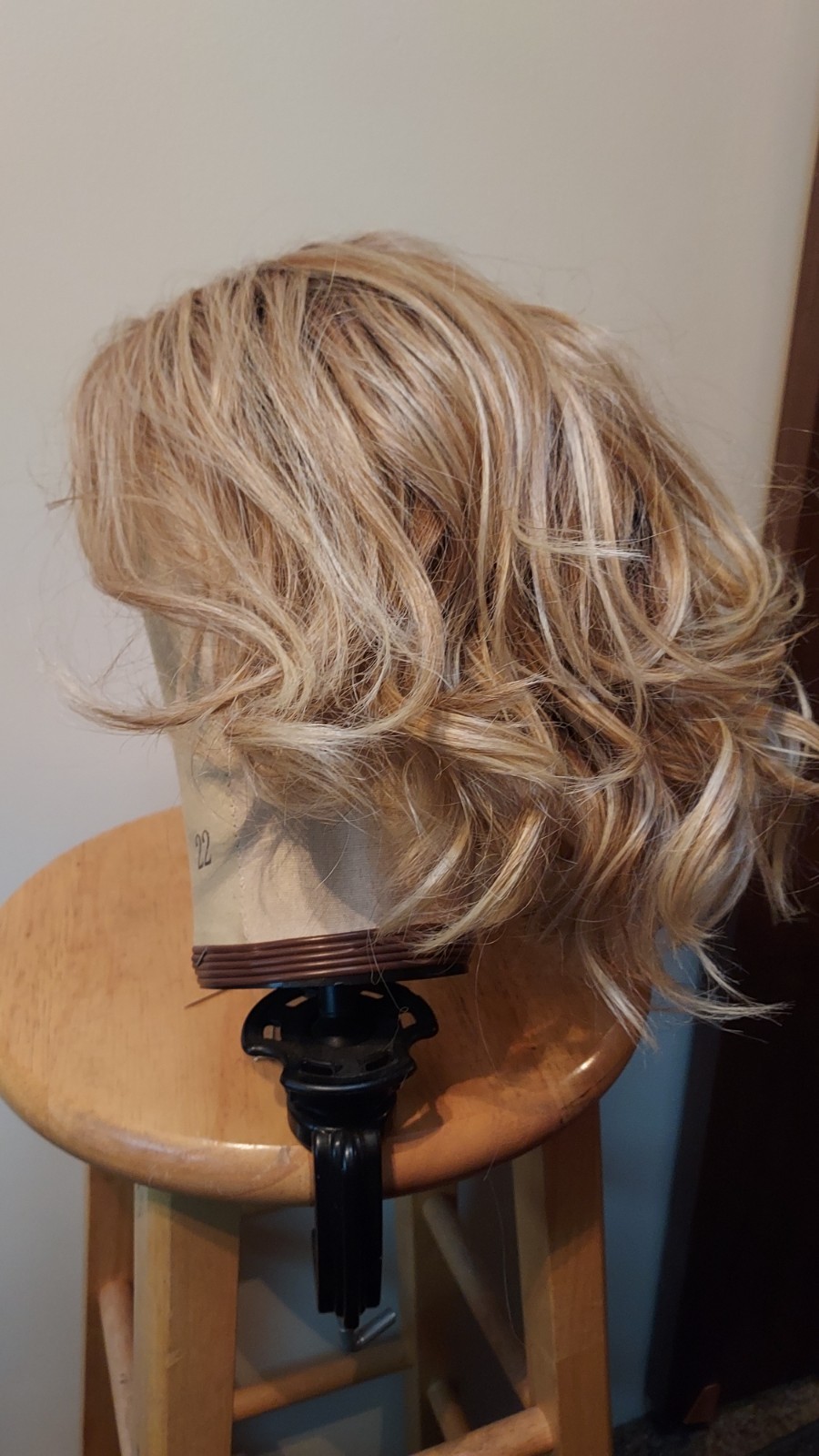 Ultimate Wig by TWC in color SS 14/88, medium length beautiful curly bob.