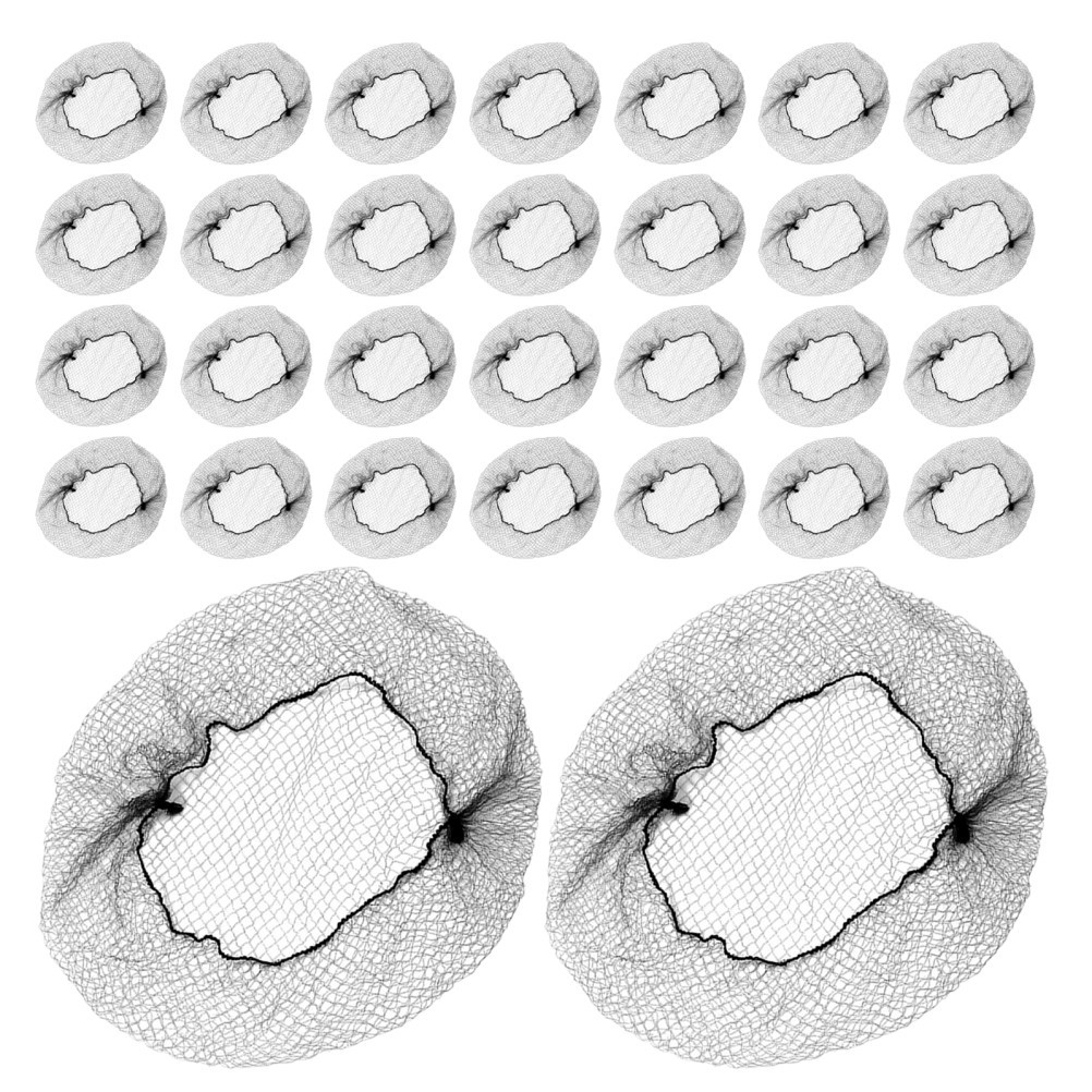 150pcs Hair Bun Net: Stretchy Elastic Updos Cover – Invisible Black Mesh Hair