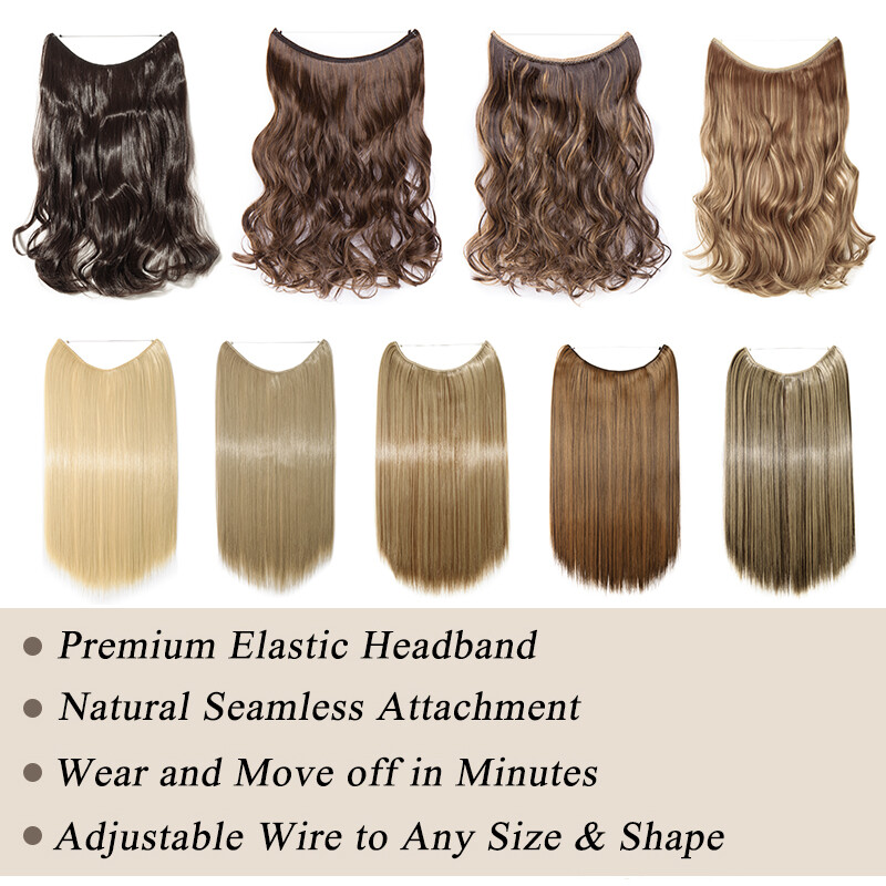 100% Natural One Piece Hair Extension 3/4 Full Head Hairpiece As Human Ombre mix