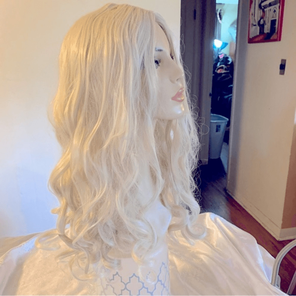 Wig Cosplay Miss U Hair XL Blonde Curls Adjustable Straps Gorgeous