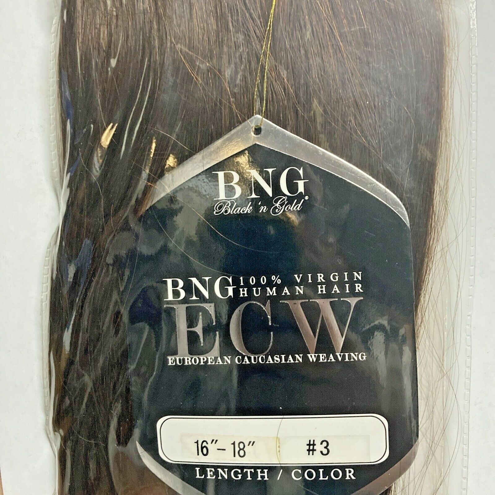 Black & Gold 100% VIRGIN HUMANHAIR EUROPEAN CAUCASIAN WEAVING 16-18″ Color #3