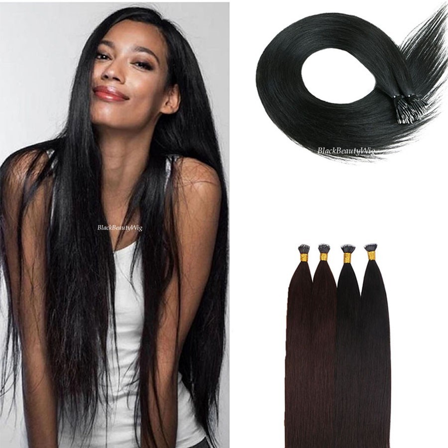 Brazilian Nano Ring Hair Silky Straight Nano Beads Human Hair Extension 100Pcs