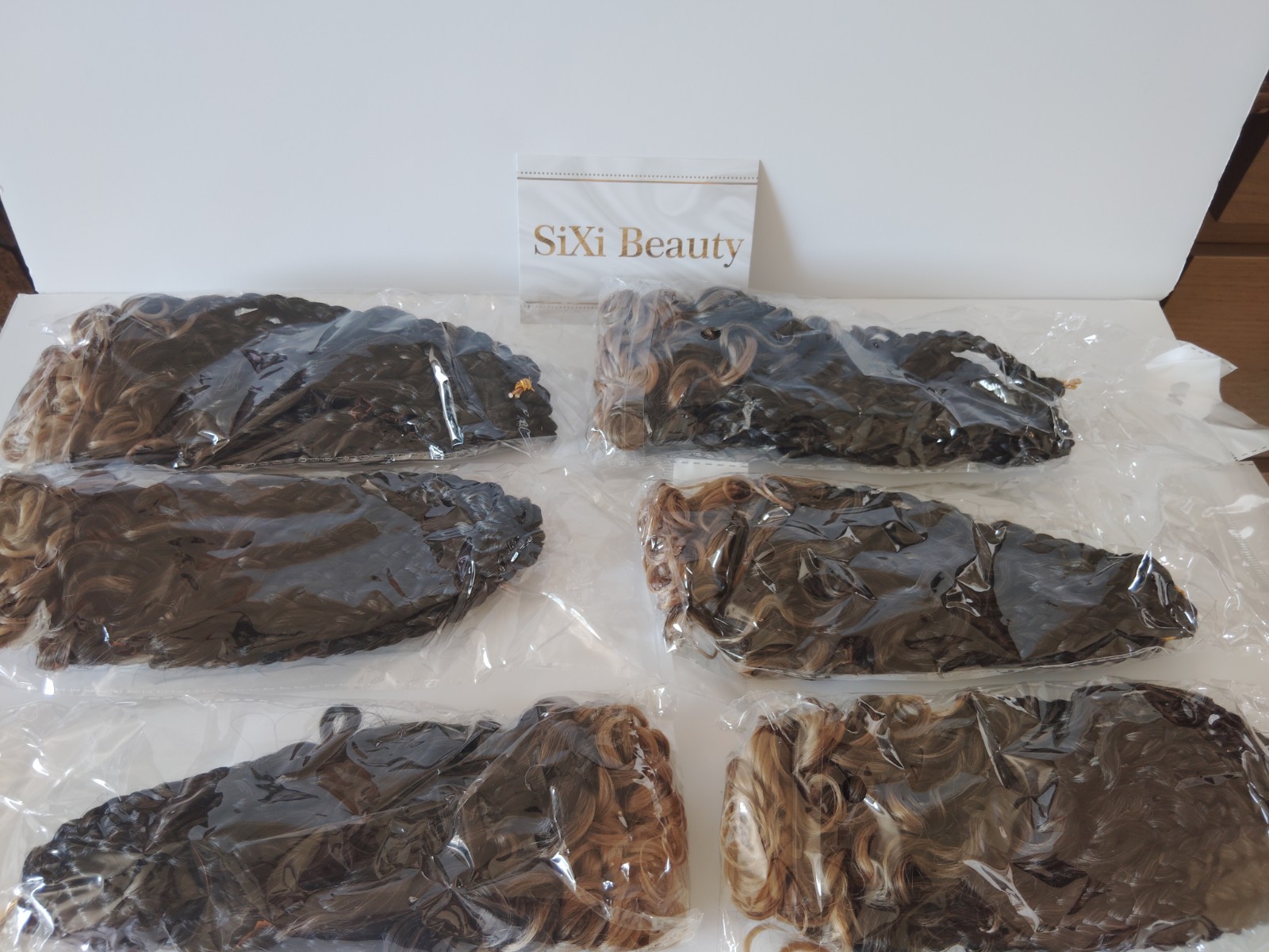 6 Pack SiXi Beauty 8″ Box Braid Crochet Hair T27 Ombre Curly Ends 8P Lot NEW