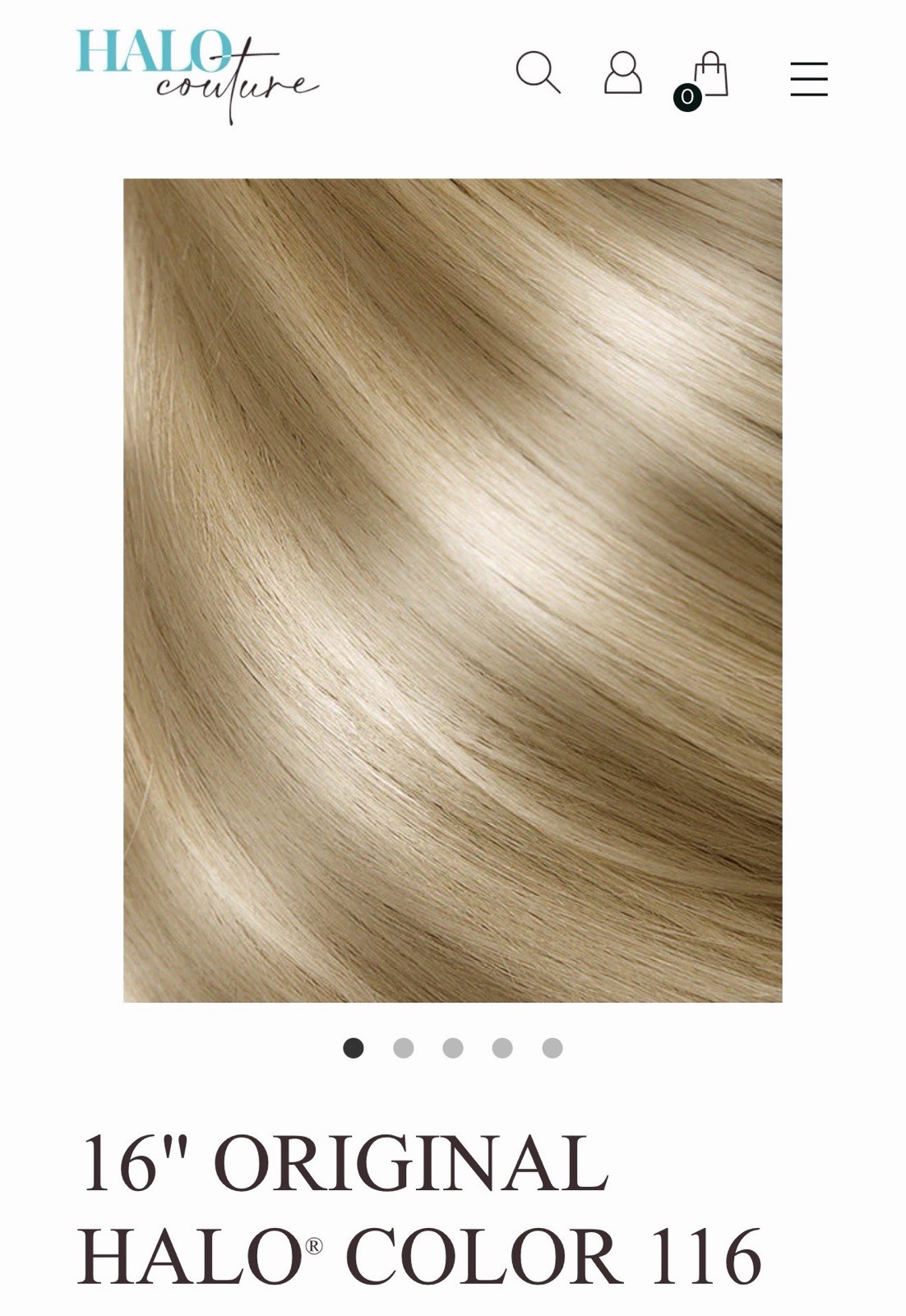 New. Halo Couture Balayage Original 16” Halo Human Hair Extensions Hand TiedB116