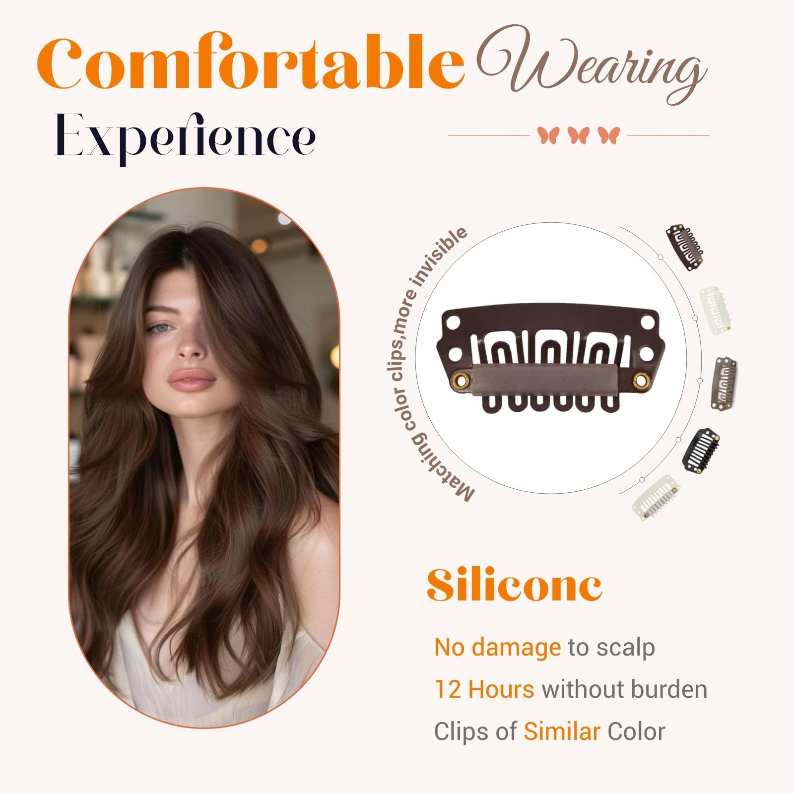 Tesshair 6Pcs Clip In Hair Extensions Real Human Hair Short Clip In Extensions