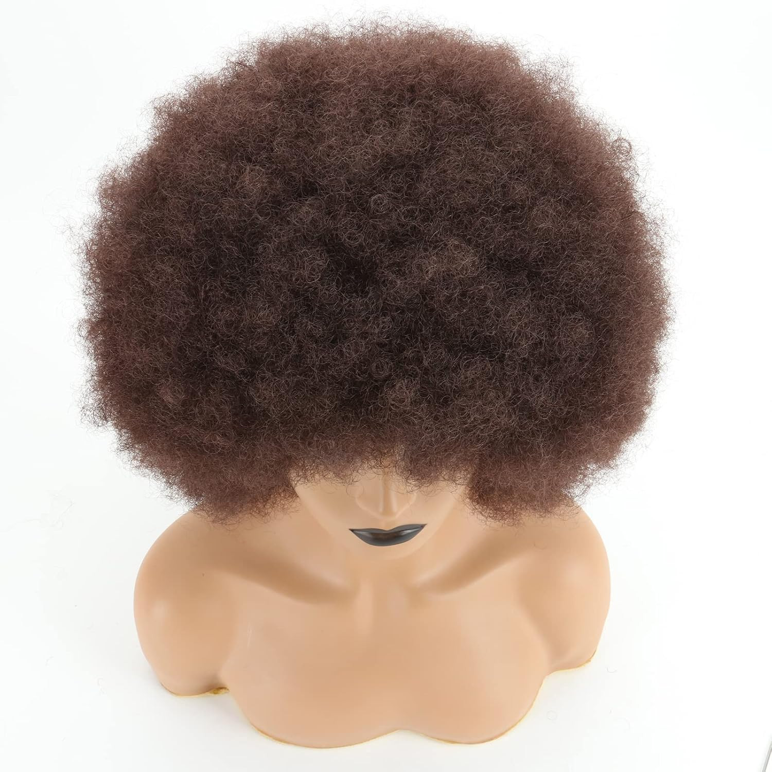 Puffy Afro Wig for Black Women, Light Brown Afro Wigs 70S Large Bouncy and Soft