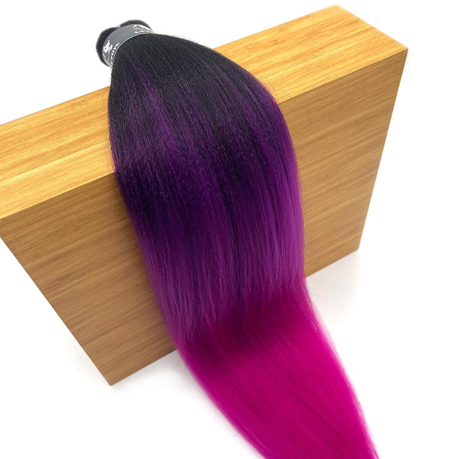 Upruyo Purple Pink Ombre Braiding Hair Pre Stretched Knotless Pink Prestretched