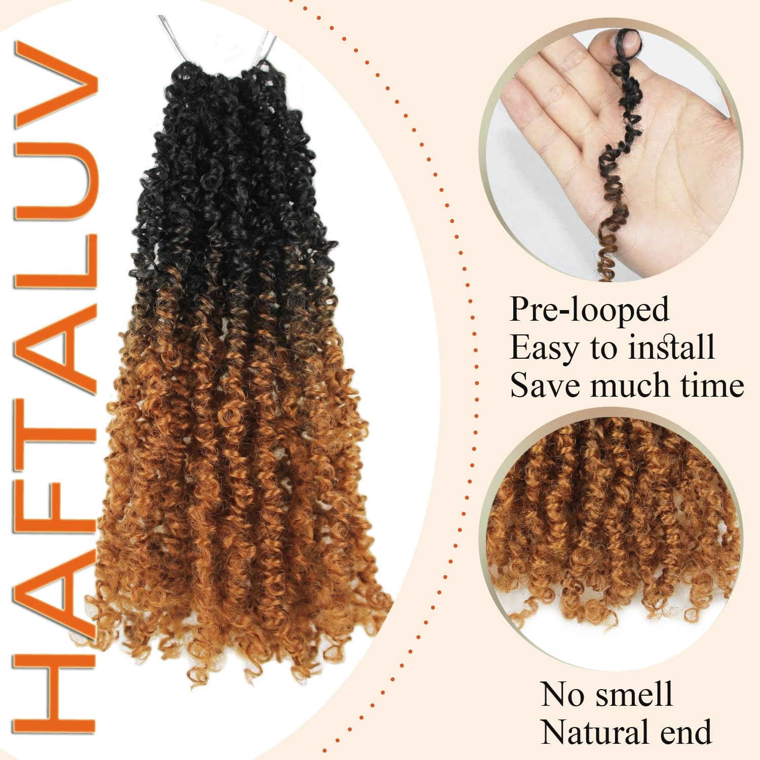 Haftaluv Yanky Twist Crochet Hair 12 Inch 2 Packs Pre Looped Mini Twist Yankee