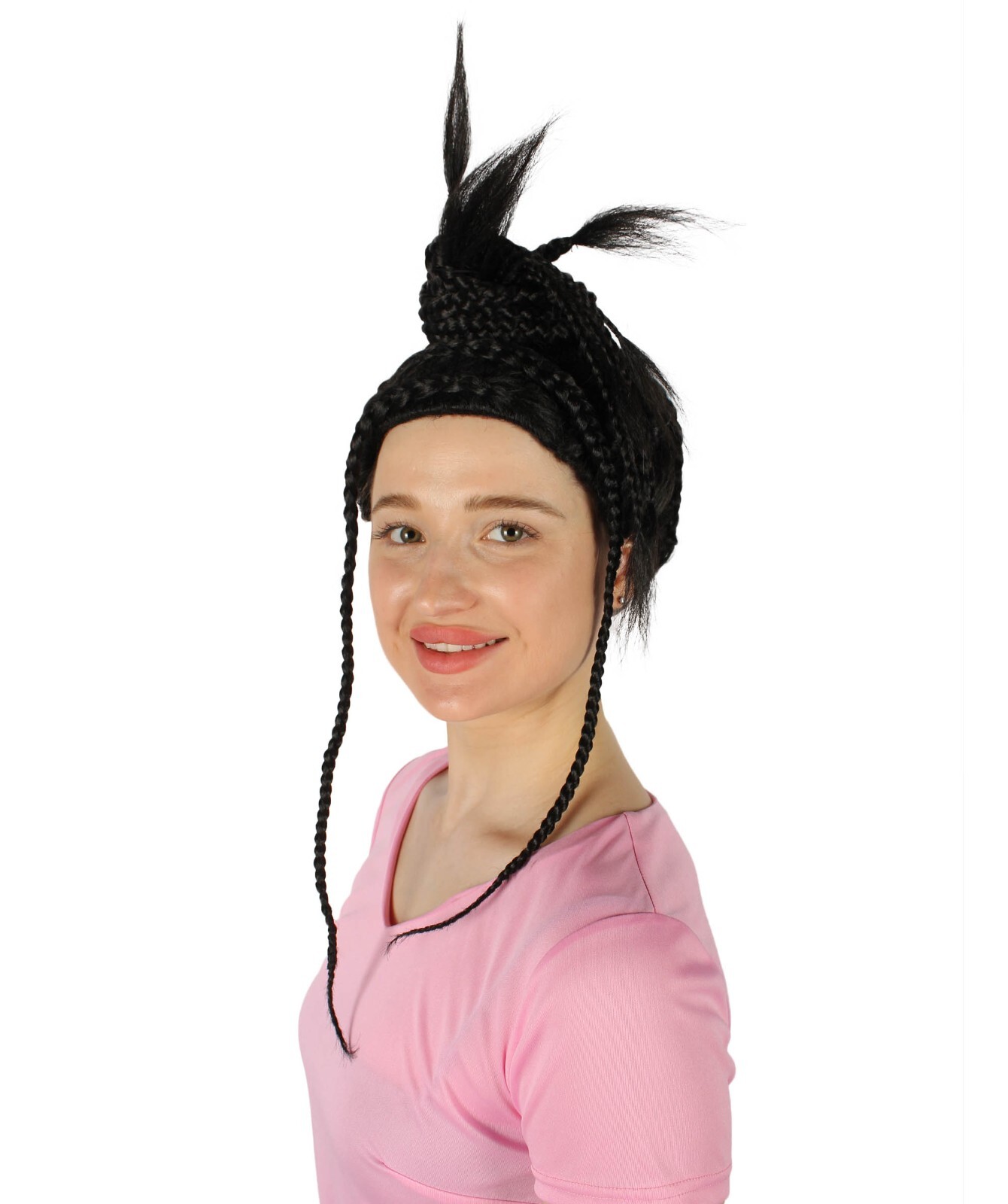 Adult Women’s Black Wig I Best for HPO I Flame-retardant Synthetic Fiber