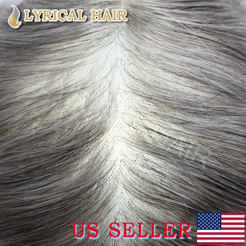 Lyrical Hair Mens Toupee Lace Front Human Hair Thin PU Skin Natural Hair System