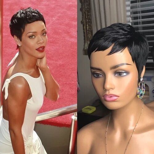 Pixie Cut Wigs Human Hair for Black Women Short Wigs Glueless
