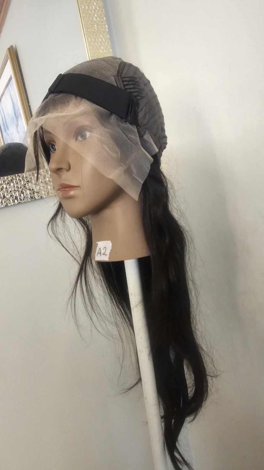 High Quality regular Top 24 to 26″ straight 100% Virgin Human Hair Lace Wig