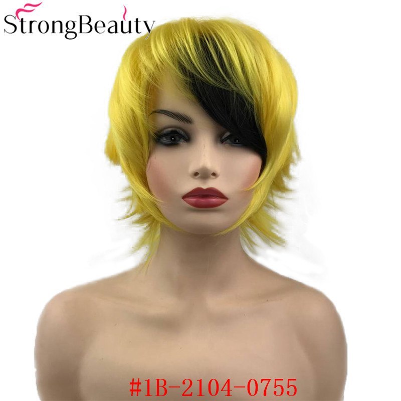 Cosplay Wigs Short Straight Hair For Women Synthetic Capless Daily Lady Wig