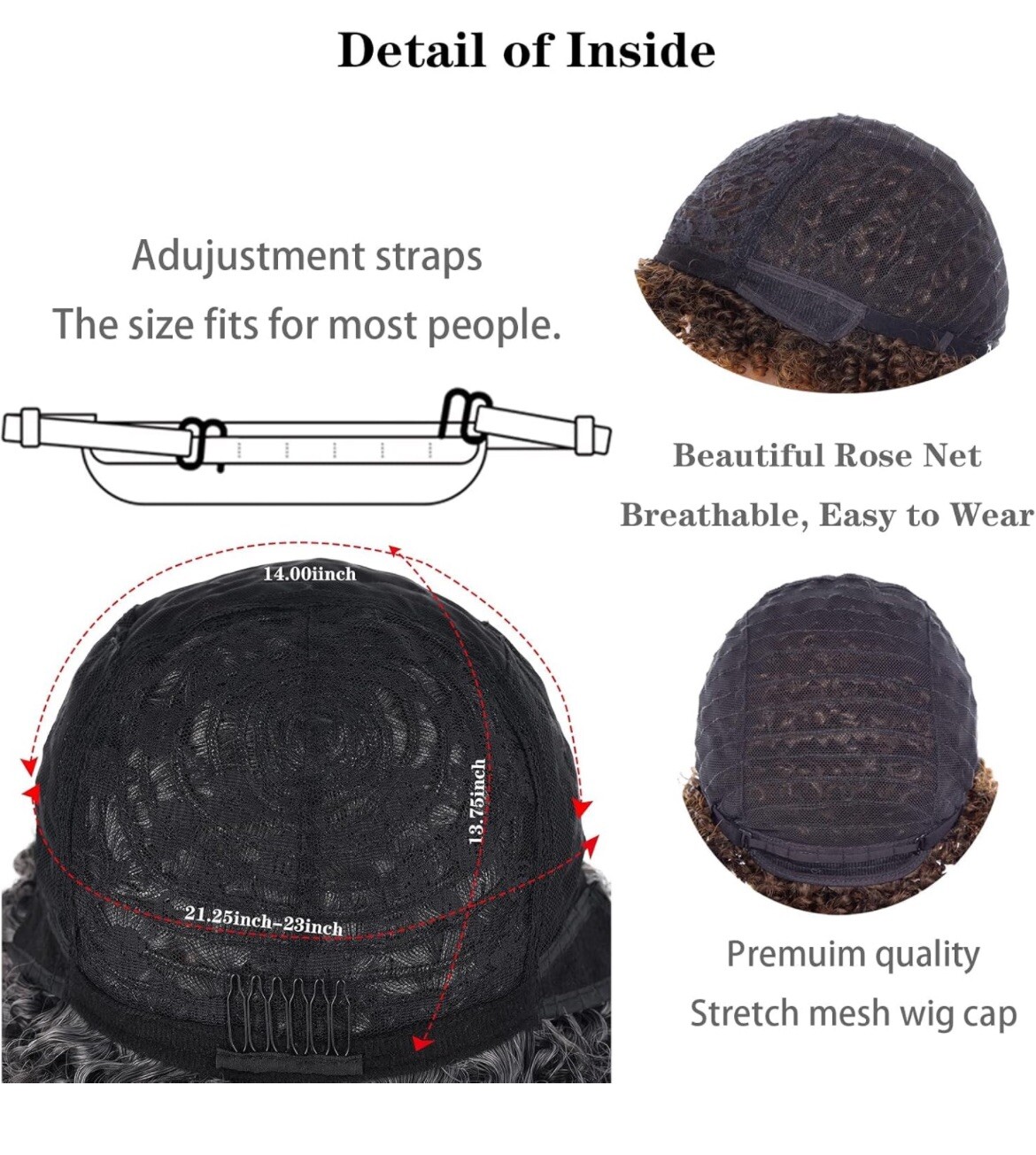 2 Pieces DREAM Deluxe Wig Cap #0097 NA Natural One Size Fits All (1b-bug) .