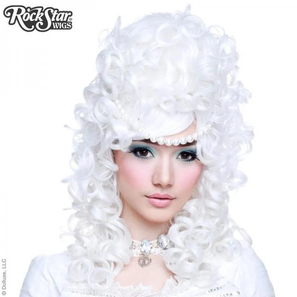 NWT Marie Antoinette white lace updo curly halloween cosplay Gothic Lolita wig