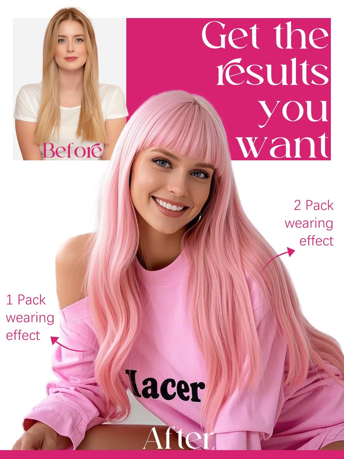 Lacer Human Hair Tape in Extensions 18 inch Peach Pink Human Hair Extensions Tap