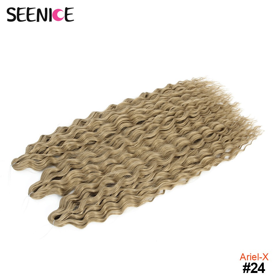 African Curls Ariel Water Wave Twist Crochet Hair Synthetic Braid Afro Curl Ombr