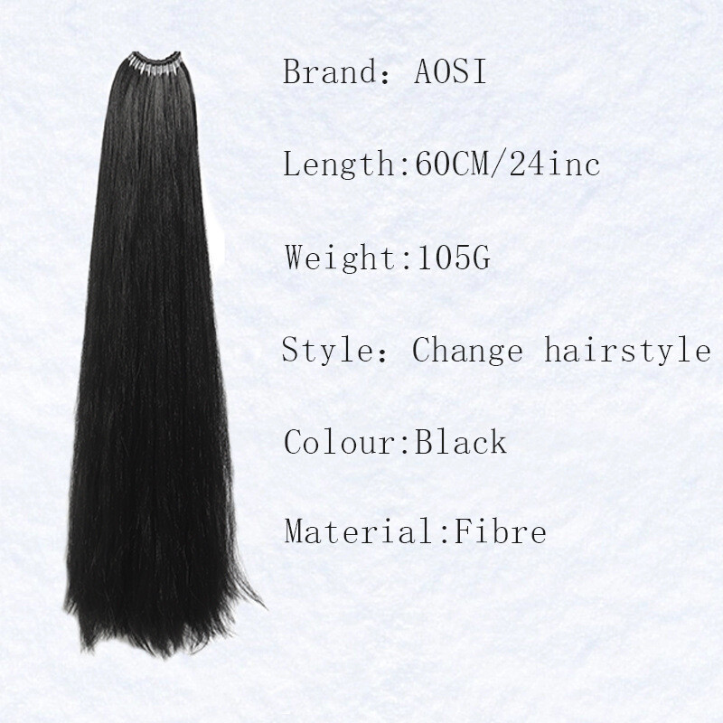 Ponytail Extension Warp Around Pony Tail with Hair Tie 24inch Long Synthetic