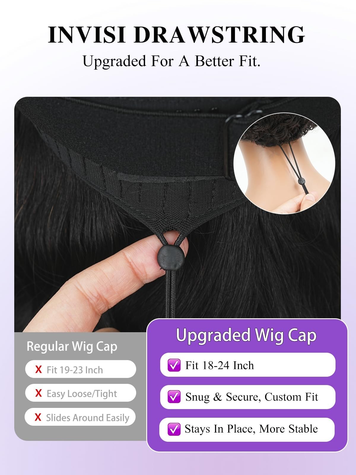 200% Density V Part Wig Human Hair Body Wave Clip-In Half Wig 18 Inch No Glue