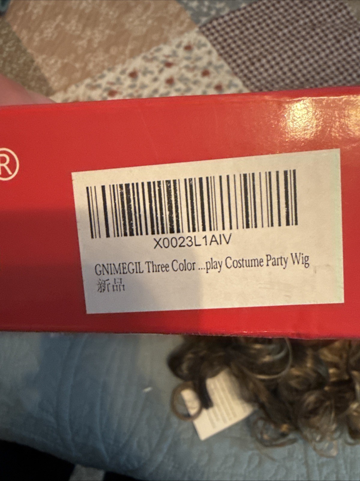 Gnimegil Womams 3 Color Curly Wig New Open Box Wig