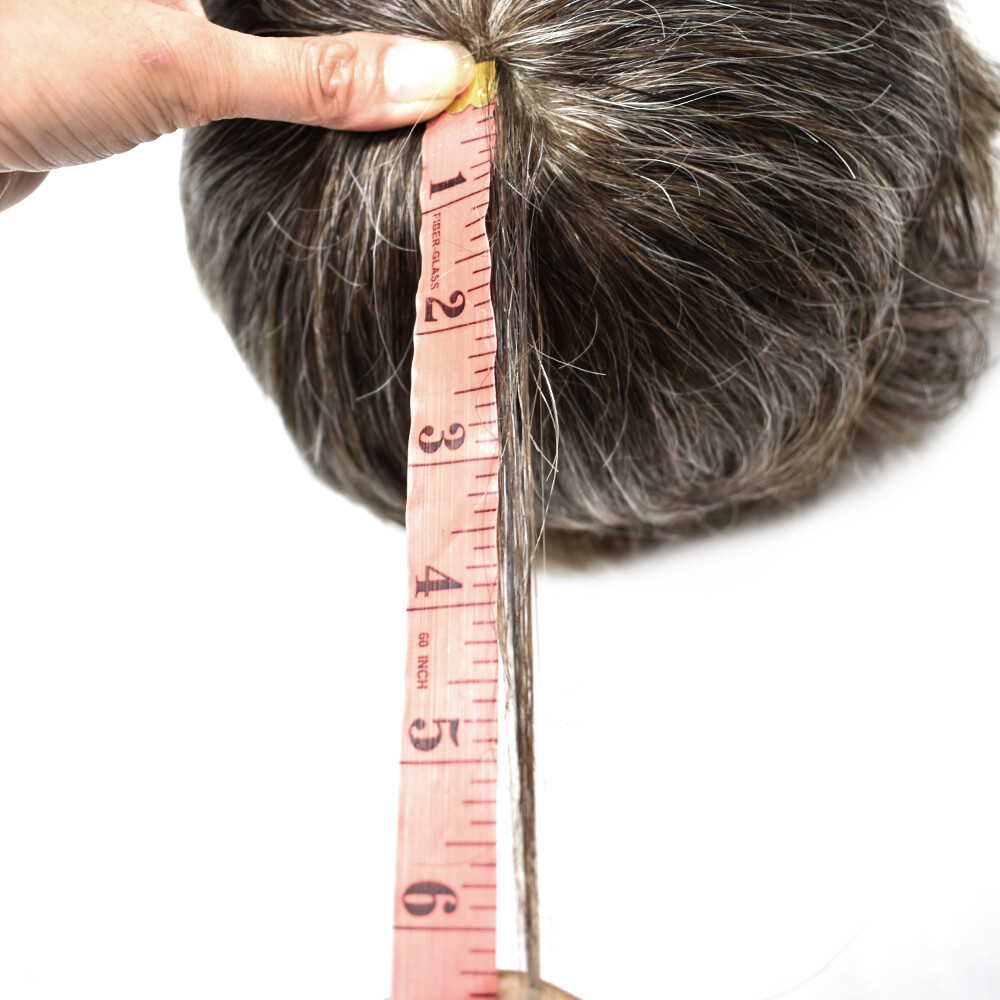 Mens Toupee Hair System Replacement Full Poly Skin Human Hair Piece Unit for Men