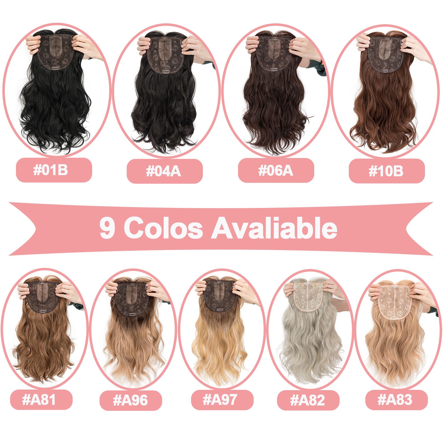 USA 6*6in Hair Topper Clip In Hair Extension with Bangs Lace Toupee Natural Hair