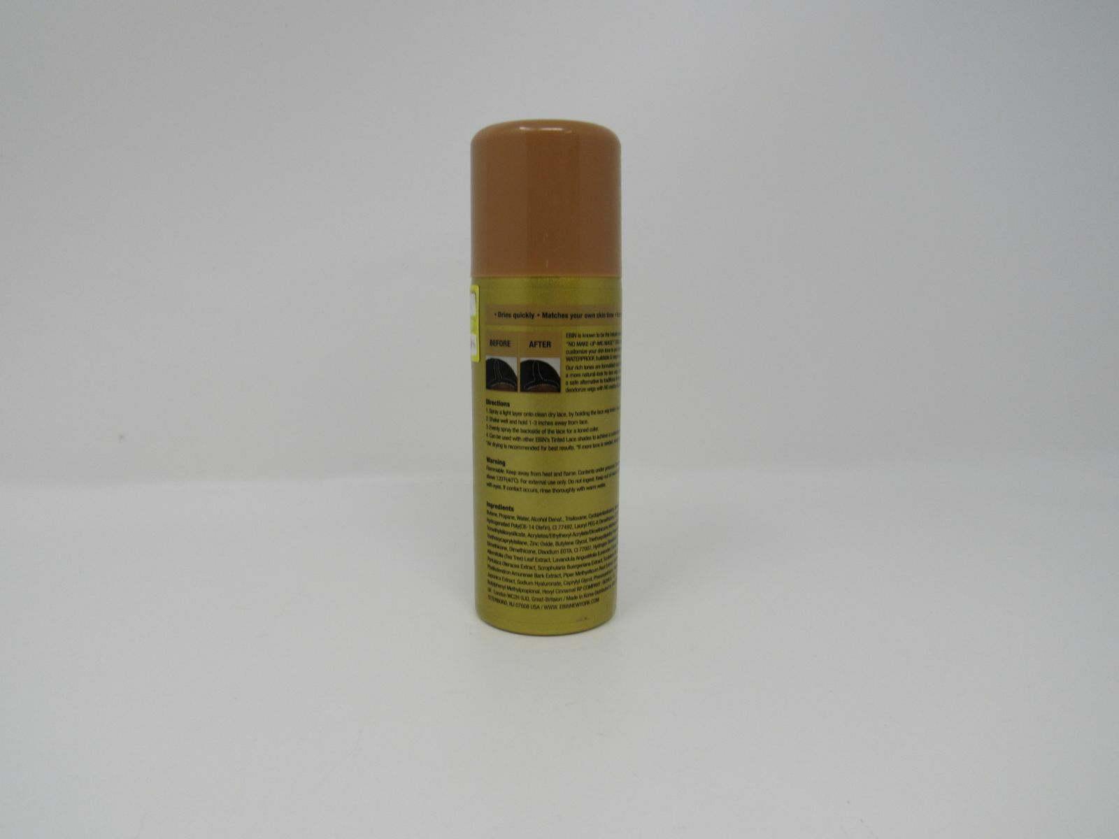EBIN New York Tinted Lace Aerosol Spray 2.7 fl oz Light Warm Brown Long Wear