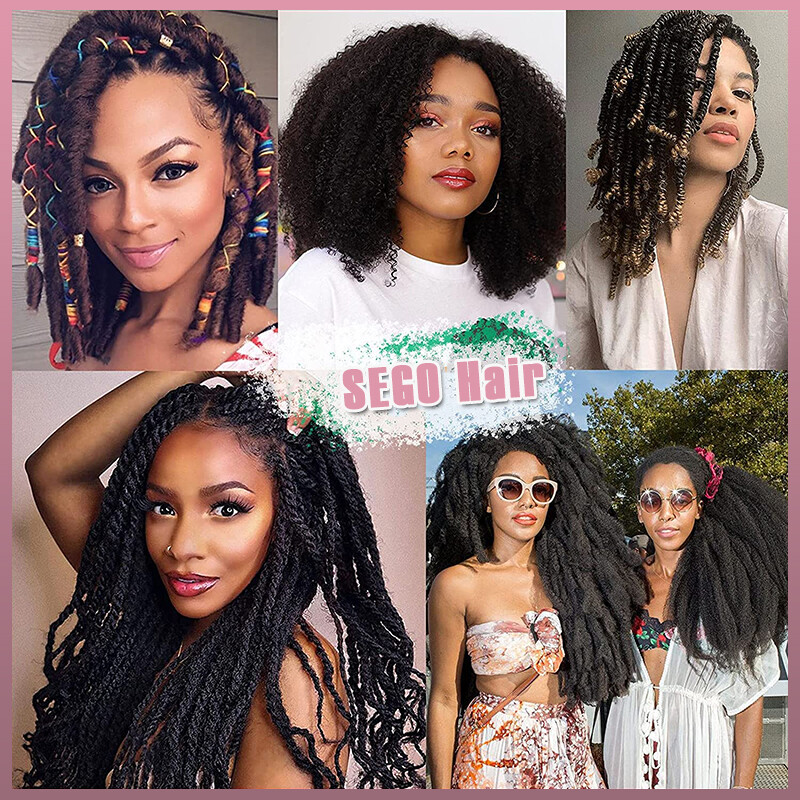 Cool Lady Afro Kinky Bulk Hair Marley Twist Crochet Braid Effortless Braiding