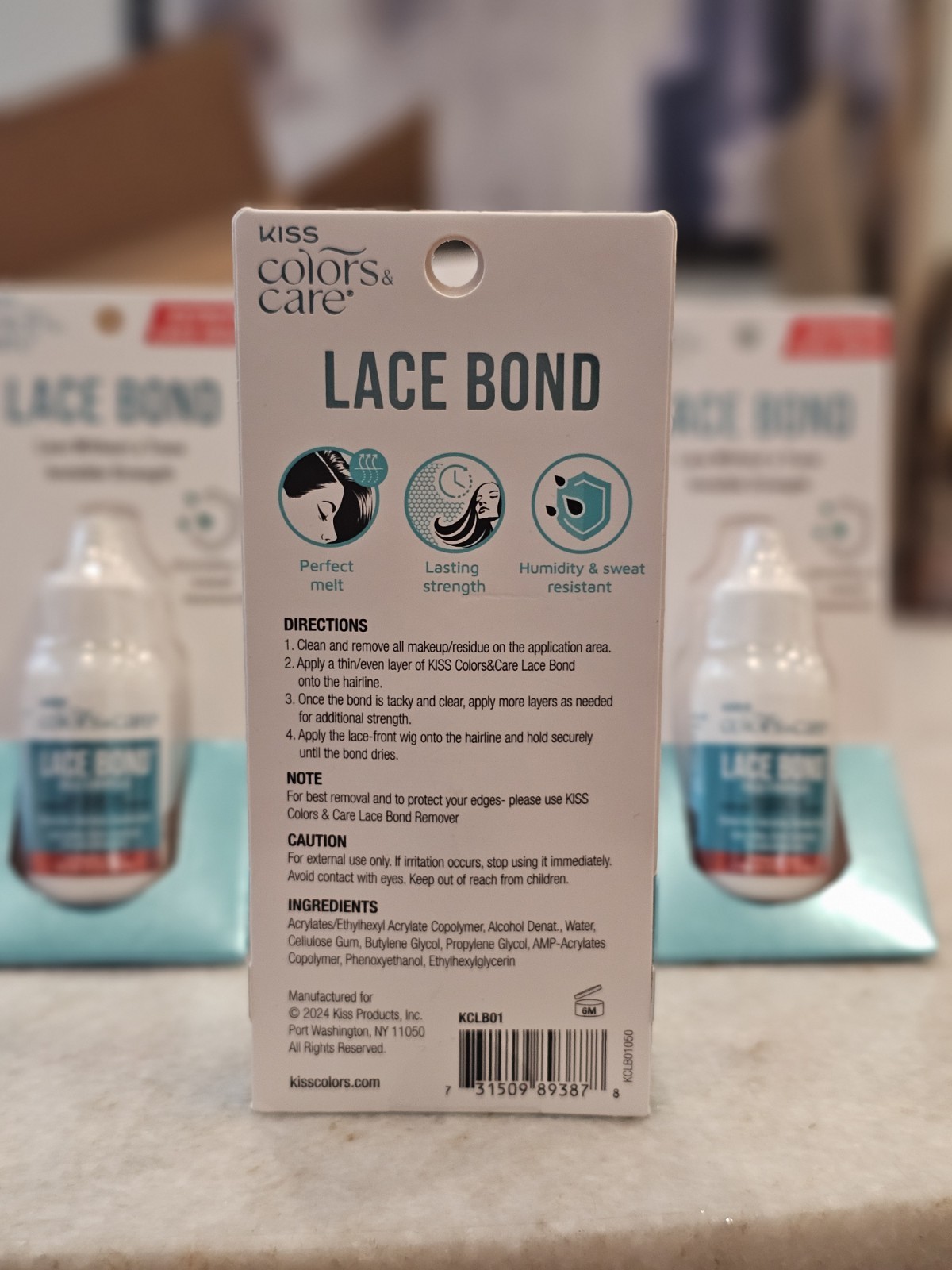 KISS Products Colors & Care Wig Lace Bond Glue – Extreme Hold – 1.1oz LOT OF 3