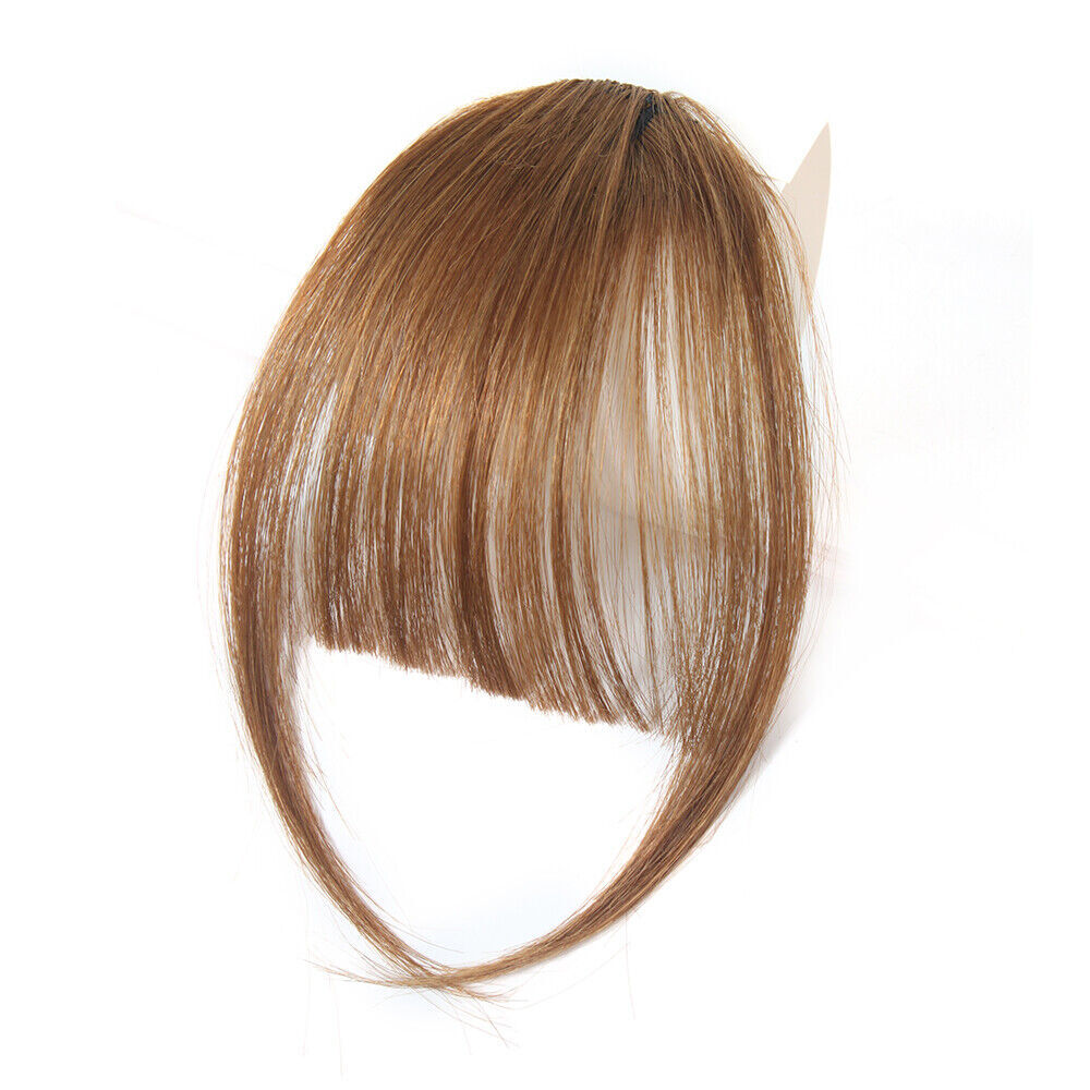 Hair Clip in Bangs 100% Human Hair Wispy Bangs with Temples Front Hairpieces USA