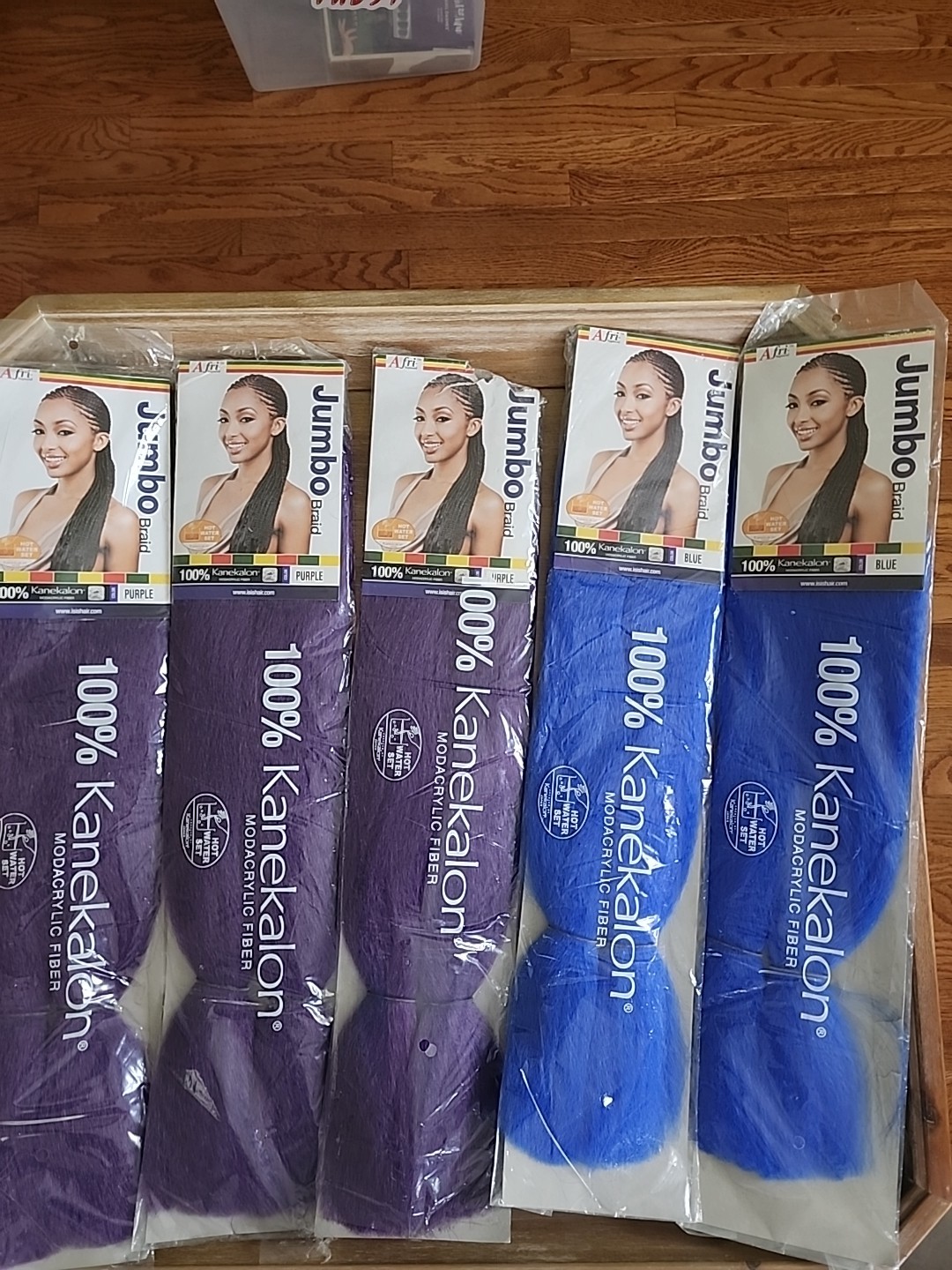 Jumbo Braid Synthetic Braid 100% Kanekalon48″ 3purple 2 Blue Hair Afri Naptural