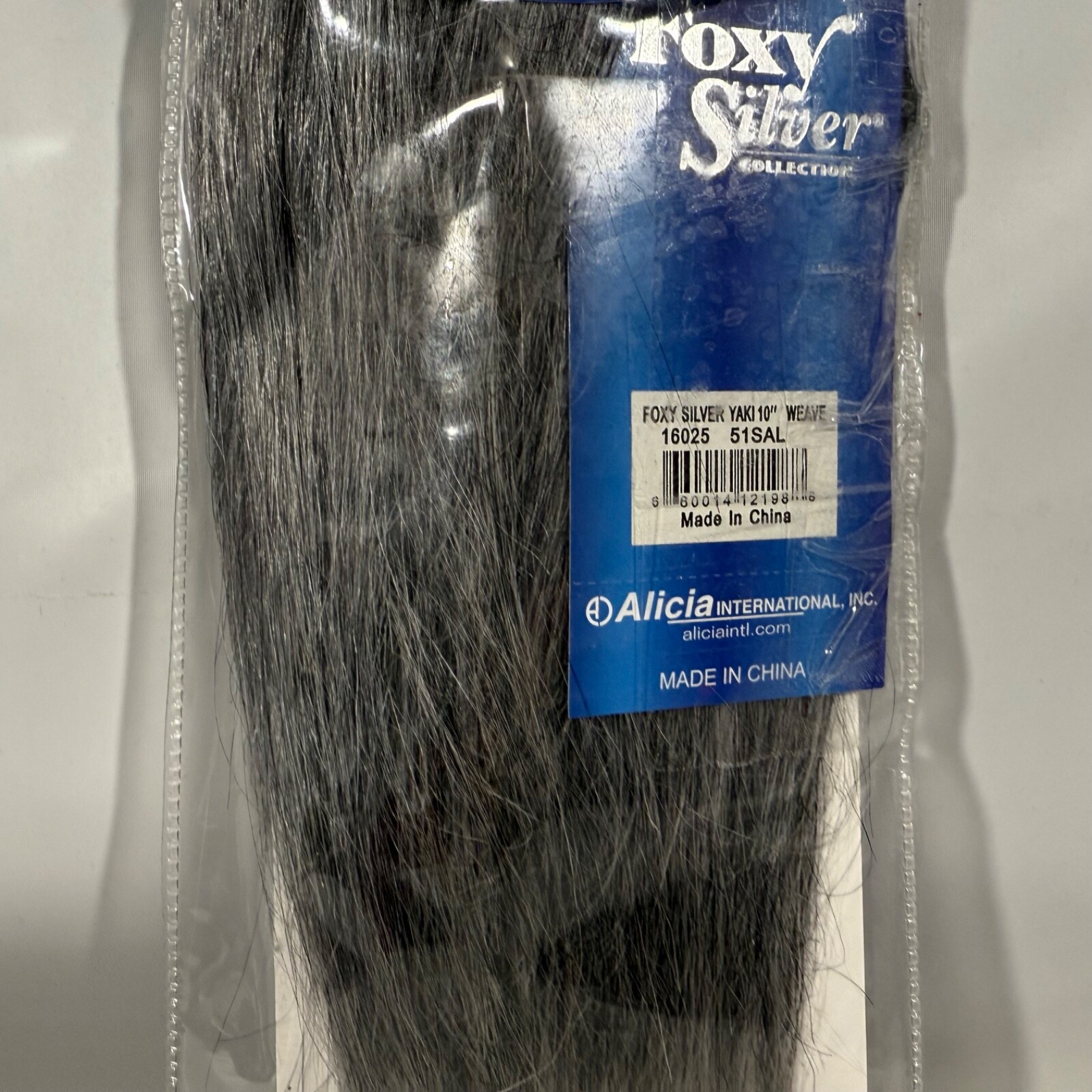 FOXY SALON WEAVE STRAIGHT Yaki 10” (Foxy Silver) Human Hair Weave 51 SAL New