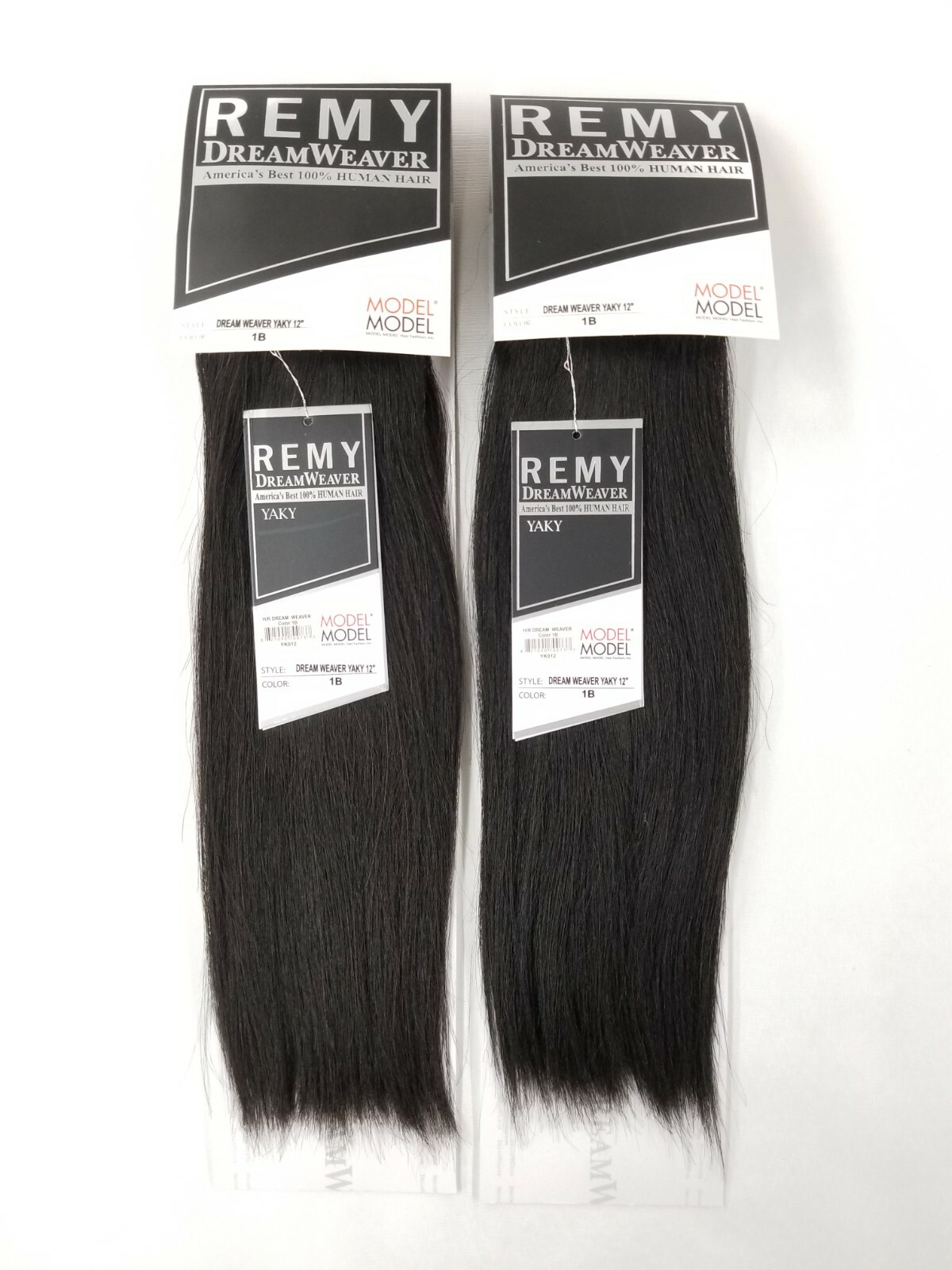 2 Packs ModelModel Remy Dreamweaver Yaky 100% Human Hair Extension 12″~Off Black