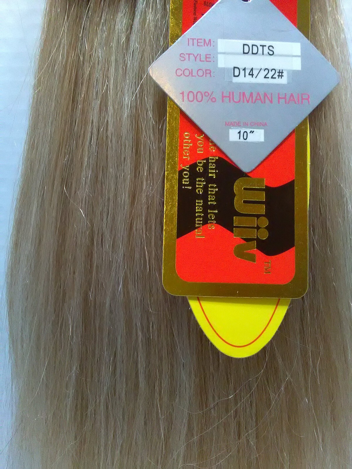 color D14/22 100% Human Hair for Weaving 10 inch long 30 inch wide mix blonde