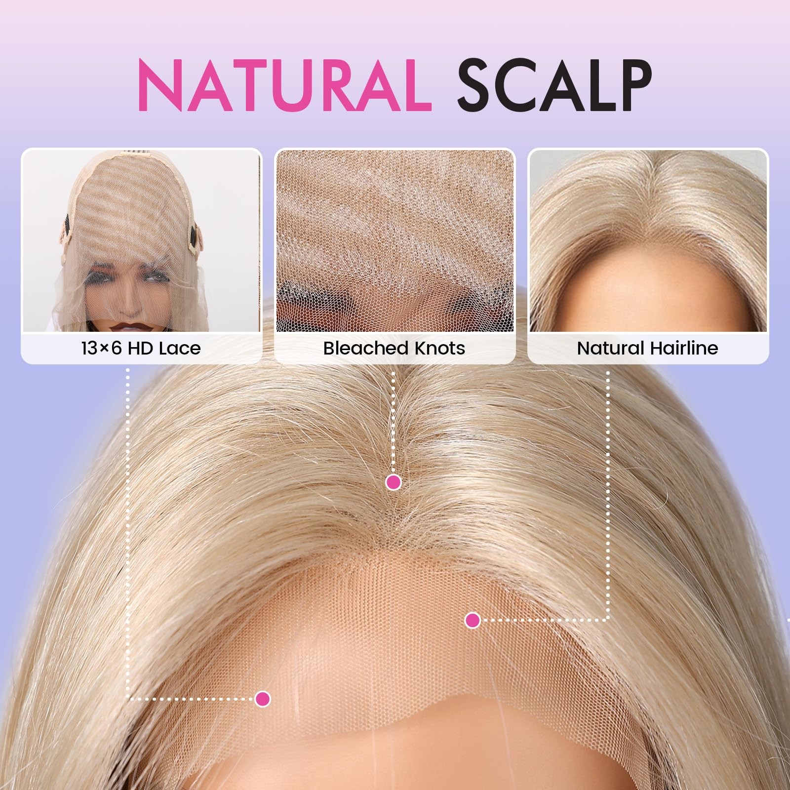 testar 613 13×6 Lace Front Wig Long Blonde Wigs for Women HD Transparent Lace…