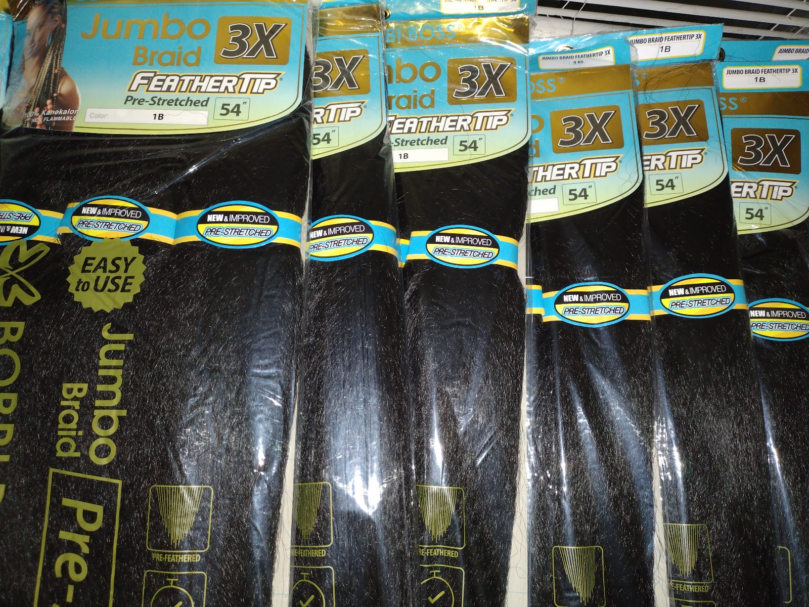 Lot of 12 BOBBI BOSS BRAIDING HAIR 100% KANEKALON JUMBO BRAID 9Black&3 Black/Red