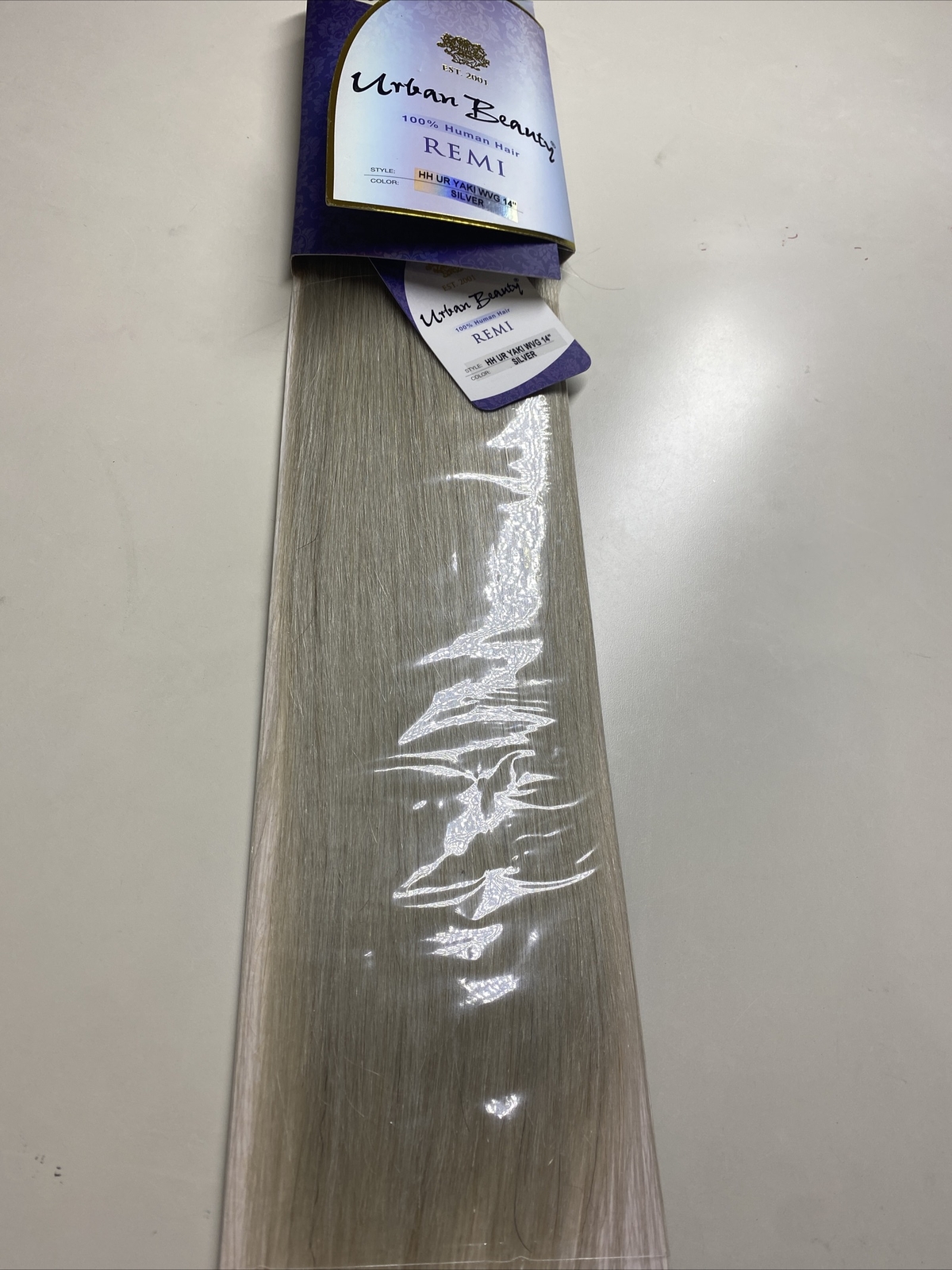 Urban Beauty 100%_Human Hair_REMI_WVG _STRAIGHT_14″_#SILVER