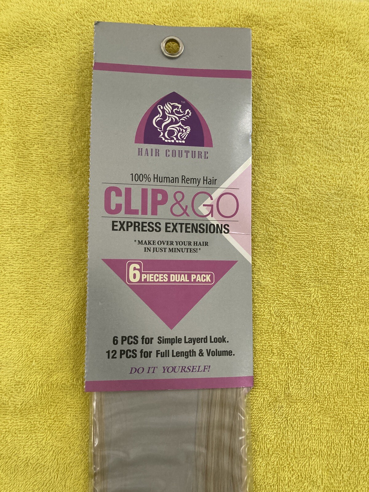 Clip & Go Extensions 100% Human Remy Hair Silky Straight 18″, 6pcs.Color: F882.