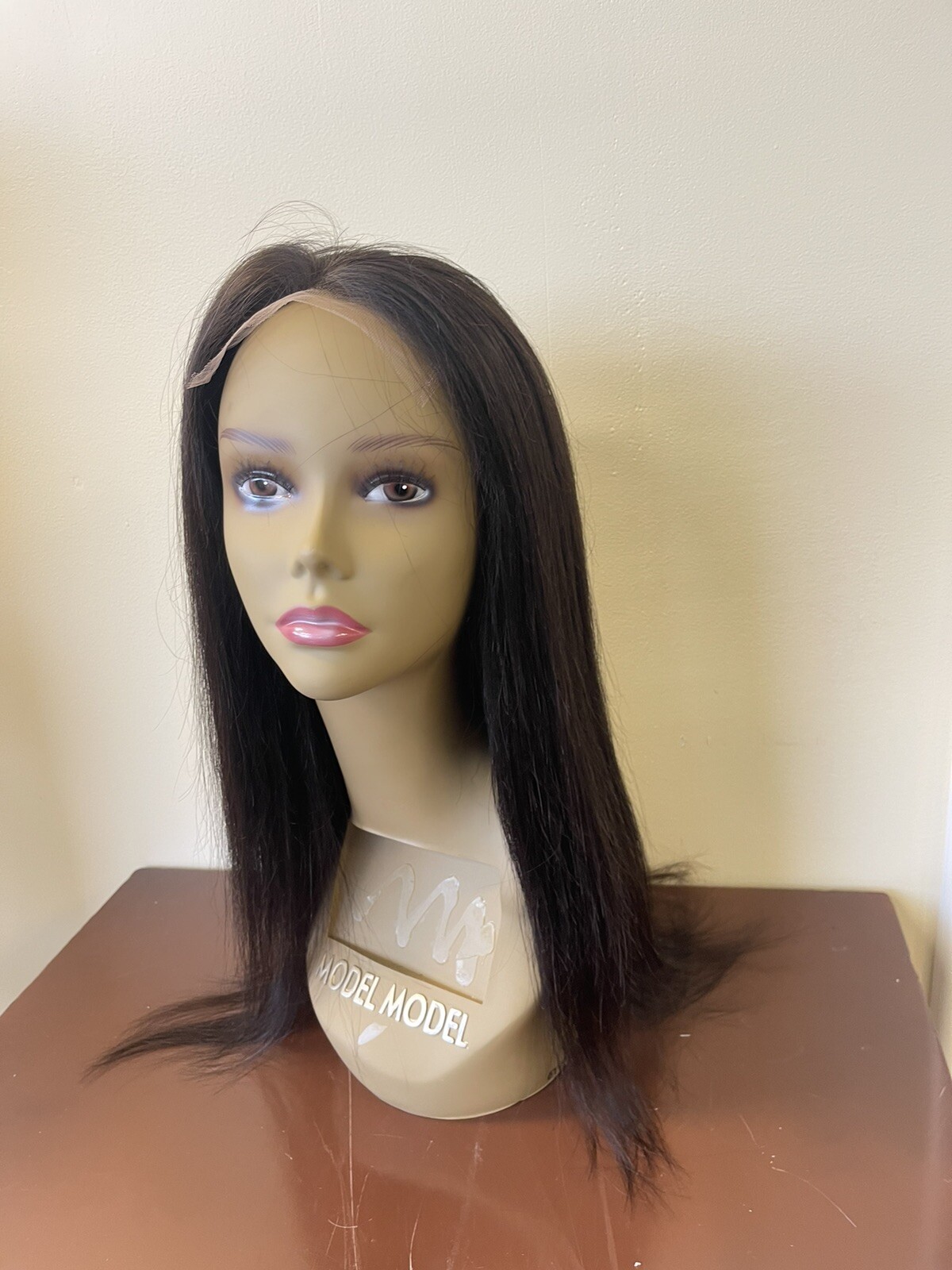 Straight Wig Full Machine Made Scalp Top Human Hair Wigs 200% HD Lace N246