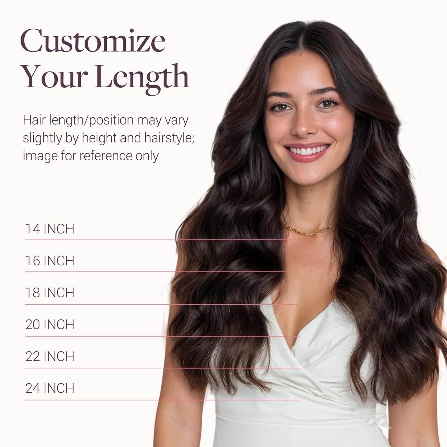 Luxurious 20-Inch Tape-In Extensions, Dark Brown 50g Remy Human Hair, 20pcs