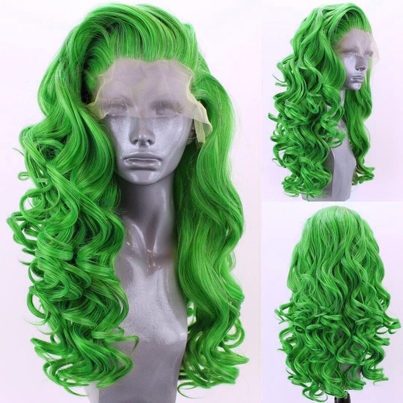 Long Deep Wave Hair Synthetic Lace Front Wig High Temperature Fiber Hair Wigs
