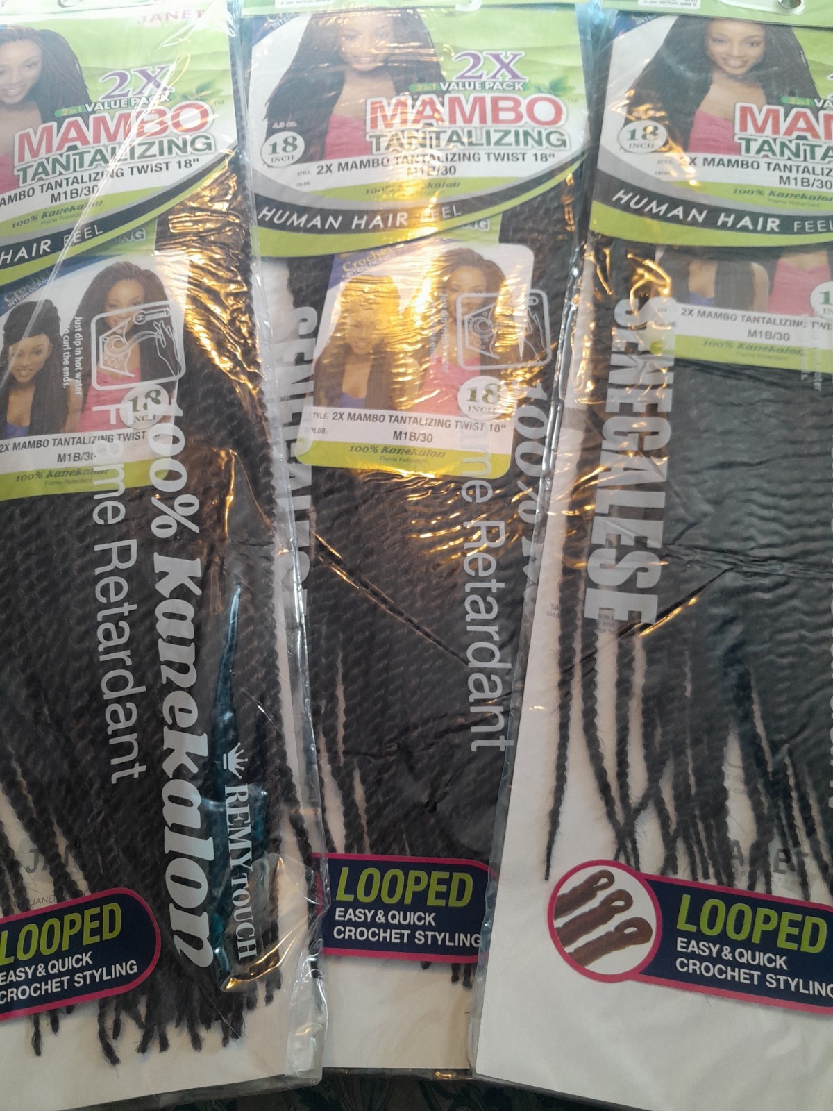 2in1 Value Pack Mambo Tantalizing 18″ Twist 100% Kanekalon X’s 3 Brown MIB30
