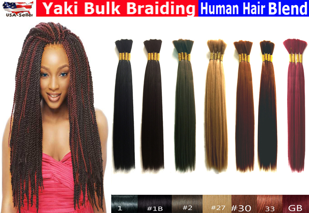 Yaki Bulk Braiding Hair Synthetic Fibre Human Hair Blend – 18”